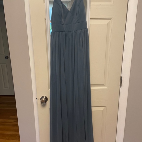 Azazie bridesmaid dress- color stormy - Picture 2 of 3